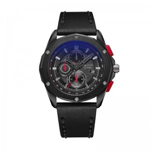 Alexandre Christie AC 6663 Black Red Leather MCLIPBARE
